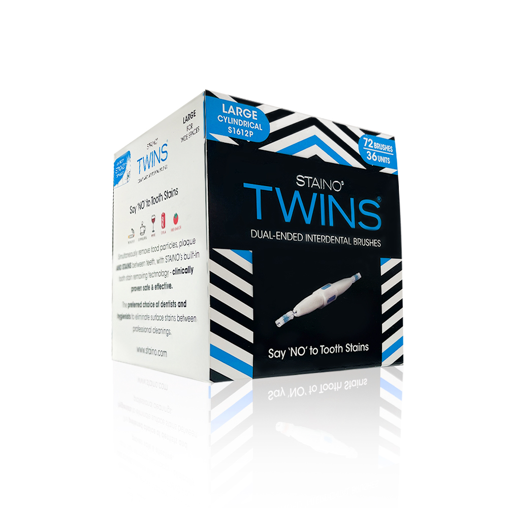 Ершики межзубные двусторонние TWINS размер LARGE CYLINDRICAL ТМ Staino цилиндрические , 0,6 мм,  36шт. в упак.