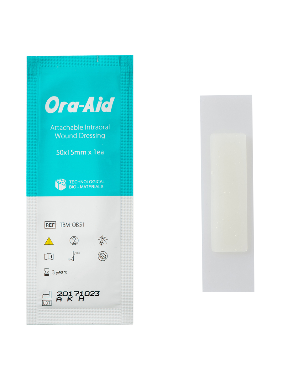 Заживляющий пластырь для слизистой рта ORA-AID (50*15 мм), 20 шт/ упак.
