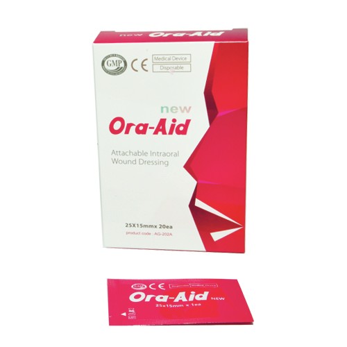Заживляющий пластырь для слизистой рта ORA-AID (25*15 мм), 20 шт/ упак.