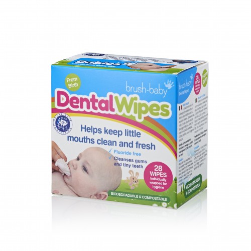 Brush-Baby DentalWipes салфетки с ксилитом для детей от 0 до 16 мес