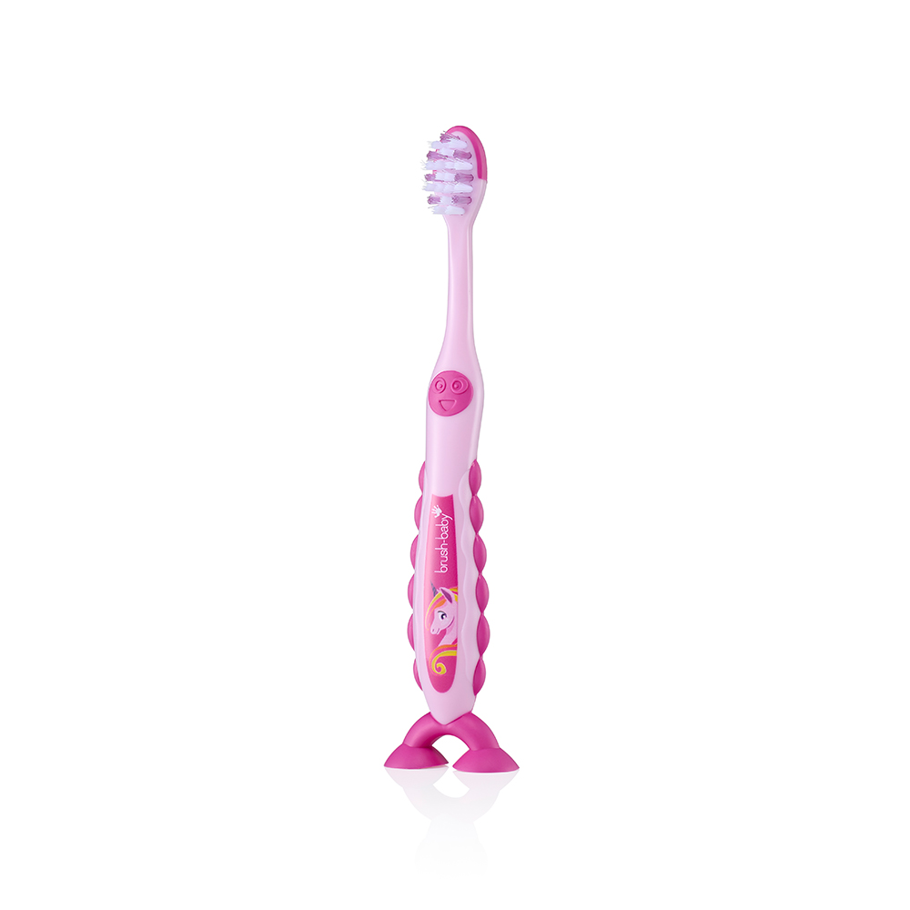 Brush Baby - Щетка зубная детская (3 - 6 лет) FlossBrush (единорог), 2 шт/ упак.