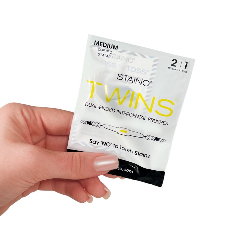 Ершики межзубные двусторонние TWINS  размер MEDIUM TAPERED ТМ Staino конические, 0,4 мм, 36шт. в упак.