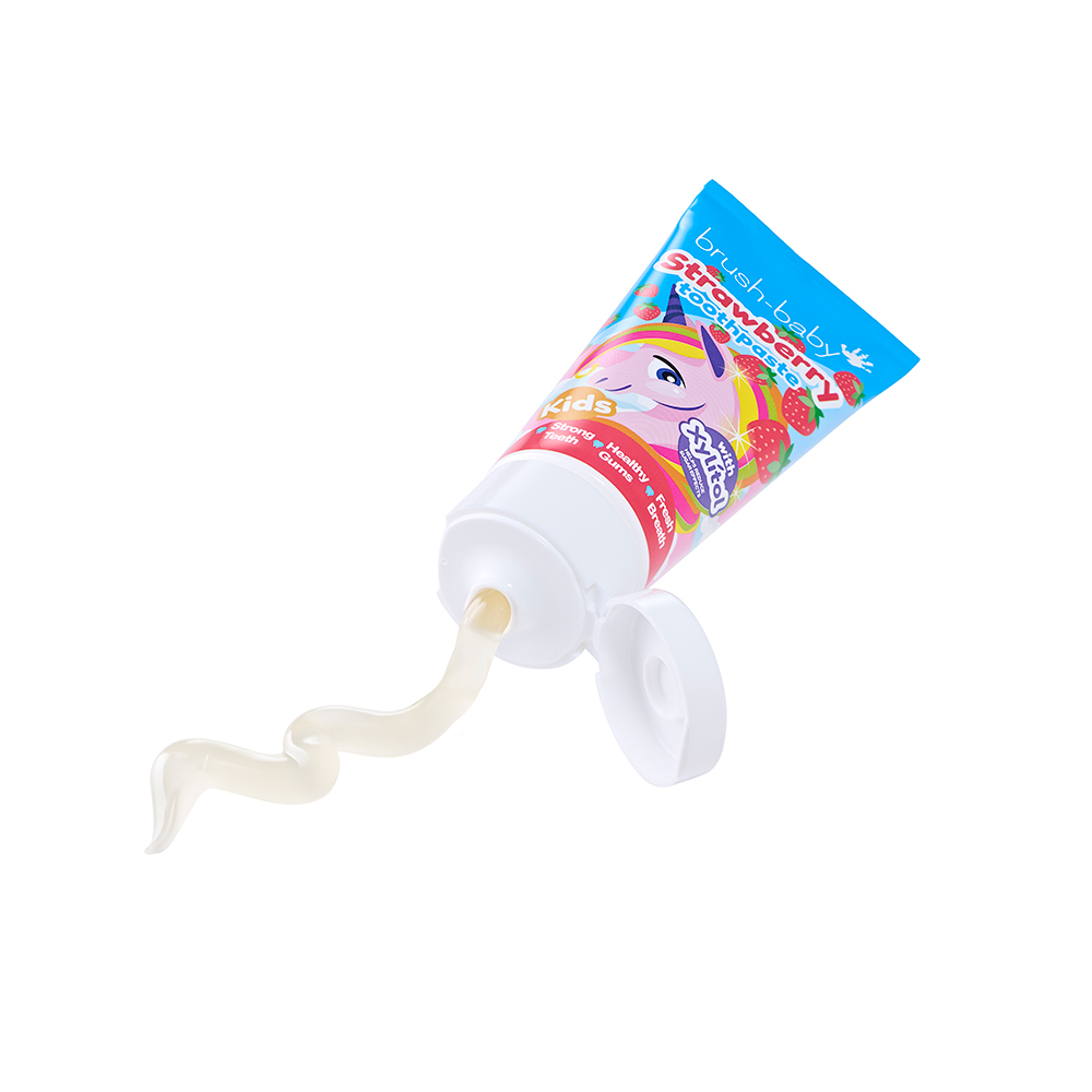 Brush Baby - Паста зубная детская (от 3х лет) 50 мл (клубника) Strawberry Toothpaste