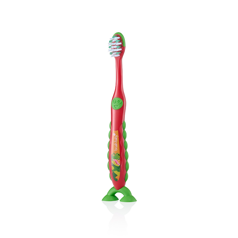 Brush Baby - Щетка зубная детская (3 - 6 лет) FlossBrush (динозавр), 2 шт/ упак.