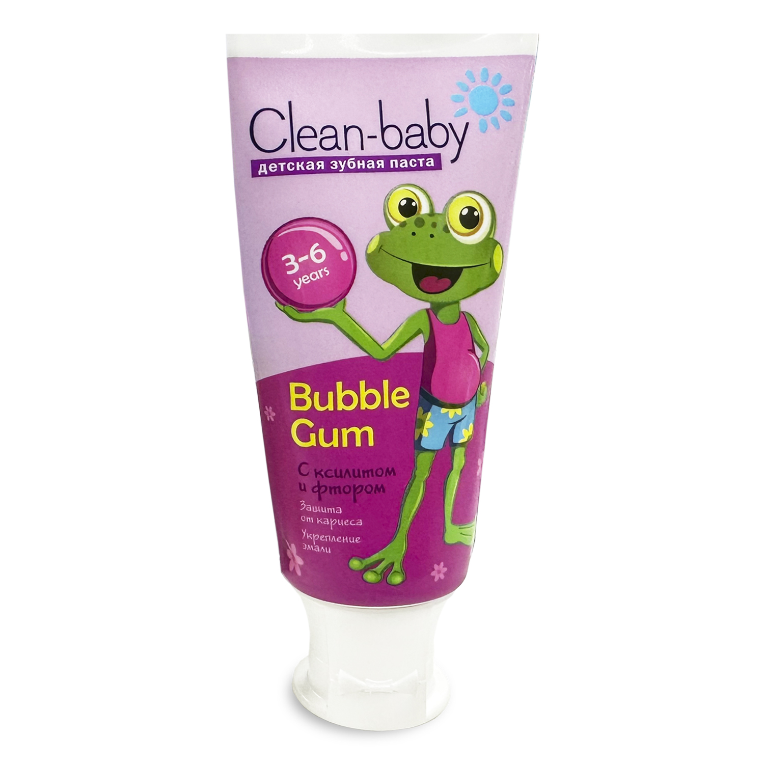 Clean- baby - Паста зубная детская (3- 6 лет ) 50 мл (Bubble Gum)