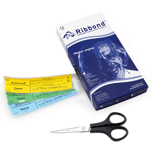 AST Ribbond Original 2, 3, 4 мм набор лент для для шинирования (3 ленты по 22 см.), с ножницами